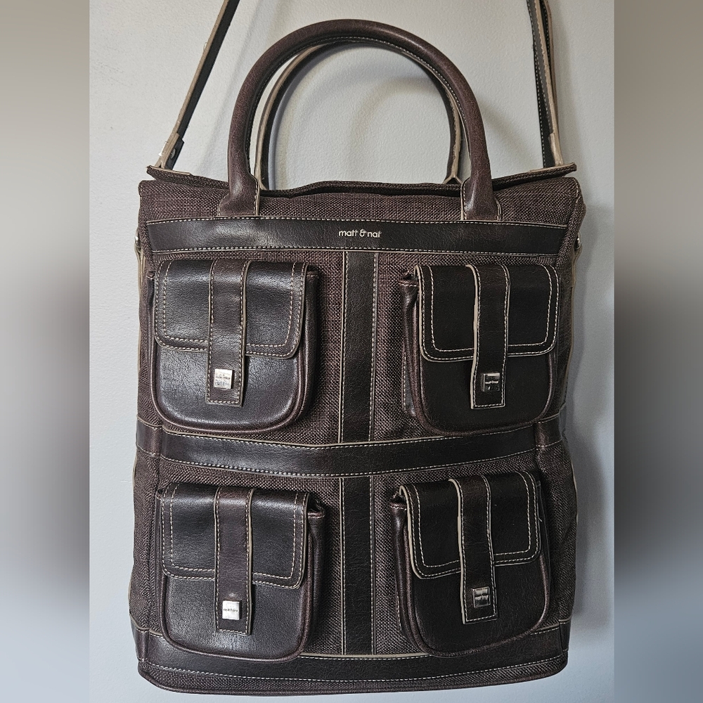 Matt & NatTravel Bag - Brown - Perfect Under-the-Seat Personal Item!